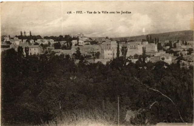 CPA AK MAROC FEZ - Vue de la Ville avec les Jardins (219163)