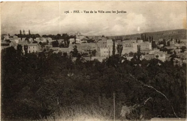 CPA AK MOROCCO FEZ - City View with Gardens (219163)