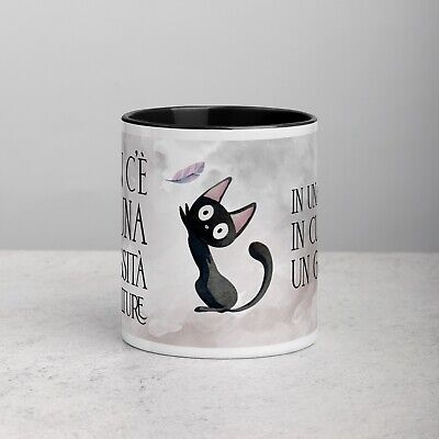 Tazza ceramica Mug amanti dei gatti con aforisma -  IDEA REGALO PERSONALIZZABILE