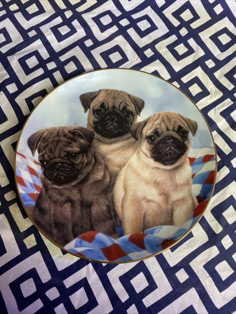 Danbury Mint Three Little Pugs Plate