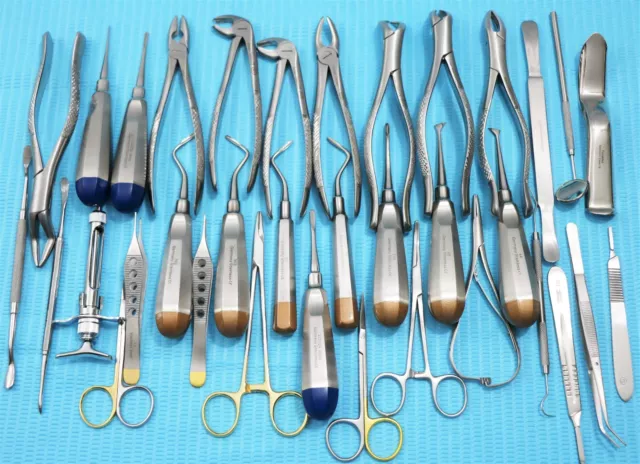 German 76 Pc Oral Dental Surgery Extracting Elevators Forceps Instrument Kit Set