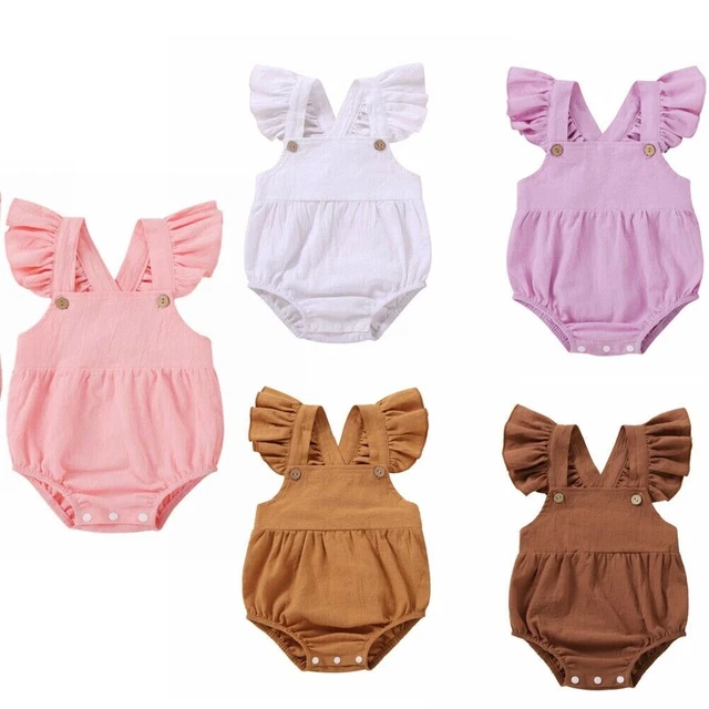 Tuta estiva neonata bambine bambini senza maniche tuta casual vestiti