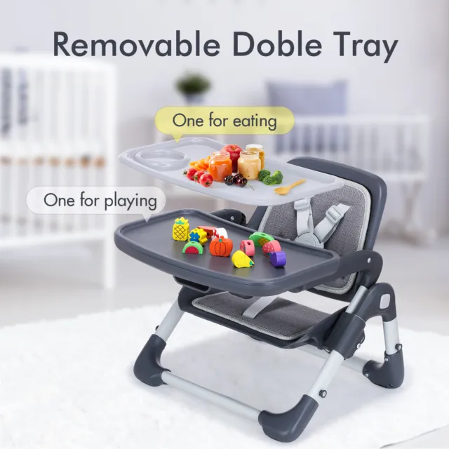 2in1 Baby High Chair Infant with Removable Tray Adjustable Dining Seat M5I9