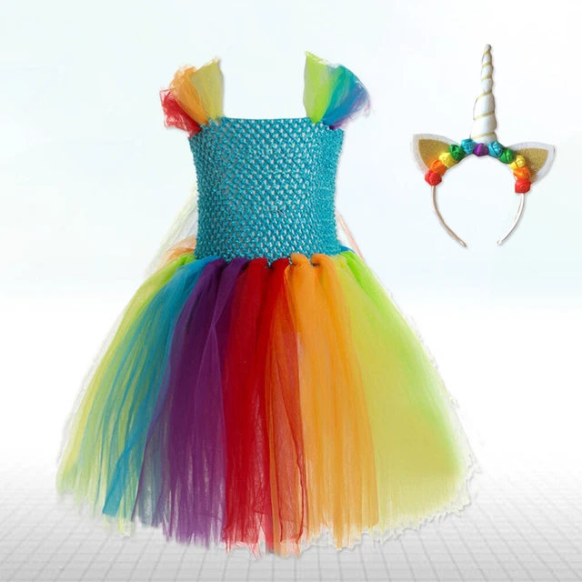 Abito Tulle Senza Maniche Vestito Ragazza Vestire Principessa Bambino