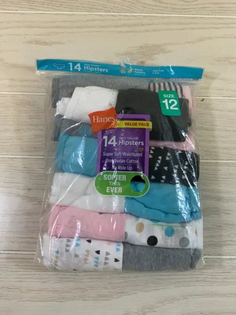 GIRLS MULTI PACK Hanes Multicolor Tagless Briefs Panties Underwear Size  12(26”) $7.59 - PicClick
