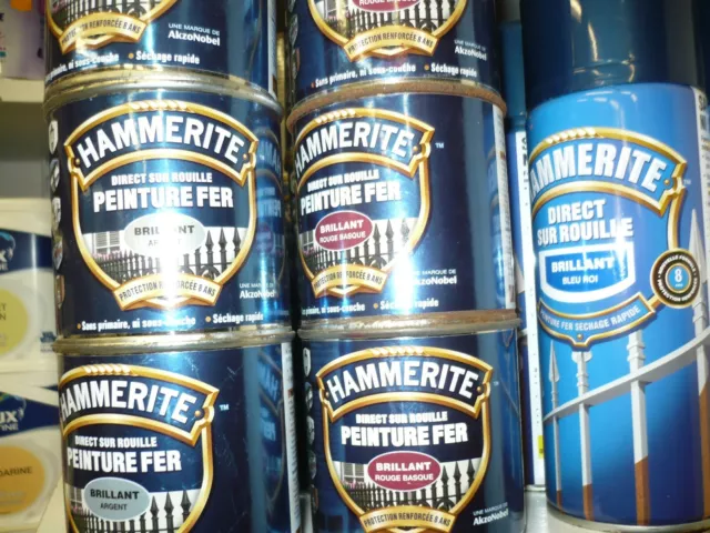 peinture Hammérite direct sur rouille pot de 0.25 litre