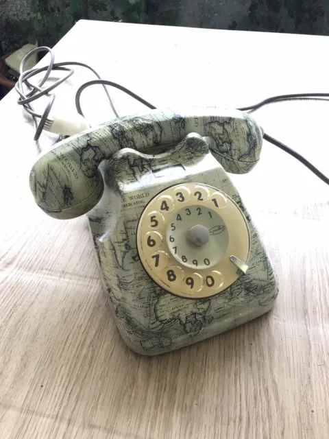 Telefono Vintage A Disco Anni 70/80 Cubicato
