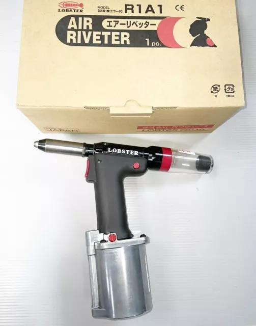 LOBSTER PNEUMATIC RIVETER AIR RIVETER (2.4,3.2,4.0,4.8mm) R1A1 JAPAN New Tools