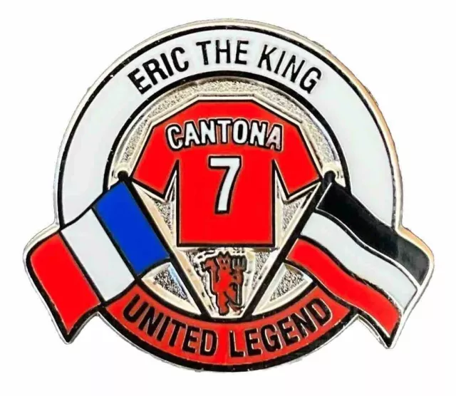 Eric Cantona United & France Legend Football Enamel Pin Badge Eric The King