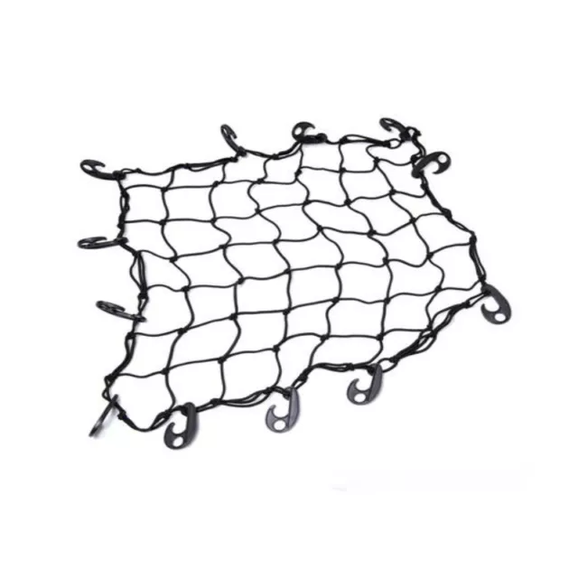 Black Elasticated Cargo Bungee Net for Luggage Car 12 Hooks 750x750mm