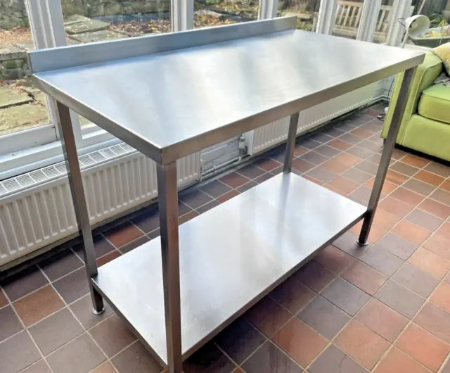 Stainless Steel Kitchen Wall Table 1.2m x .6m with Shelf