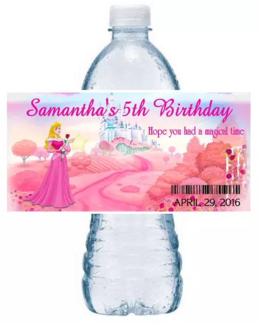 20 Disney Princess Water Bottle Sticker Labels, PARTY FAVORS