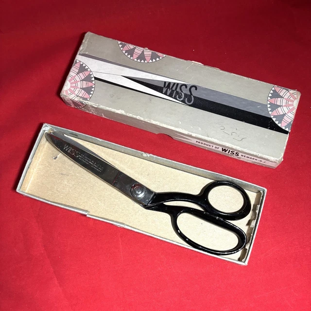 Vintage 1950s Wiss Pinking Shears Scissors Sewing Dressmaking w Original Box 9"