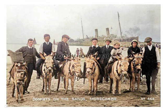 ptc2890 - Lancs - Donkey Rides on the Sands of Morecambe Beach - print 6x4