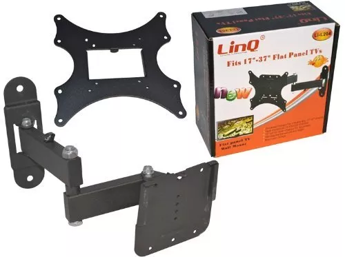 Support pour TV Moniteur LCD Plasme Da 17 " À 37 " Double Bras Noir Linq LI-L204