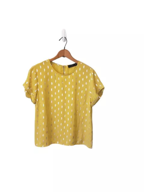House of Harlow 1960 x Revolve Yellow Top Silver Half Moon Print Size X-Small