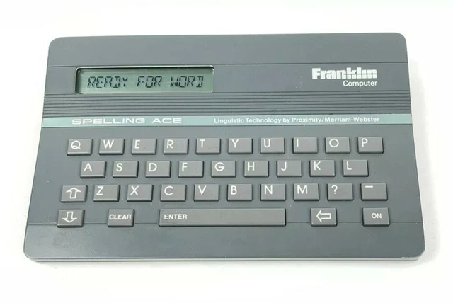 Vtg 80’s Hand Held Franklin Computer Spelling Ace SA-98 (No battery cover)