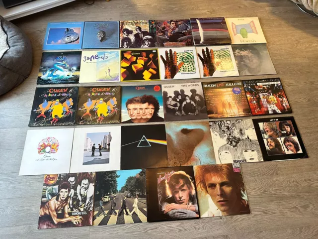 29 X Classic Rock Vinyl LP Collection Beatles/Pink Floyd/David Bowie/Queen Etc