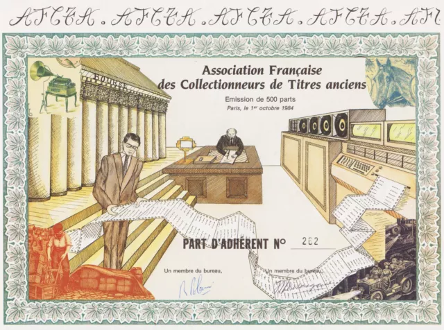 Association Collectionneurs De Titres Anciens - Part D'adherent 1984 - France