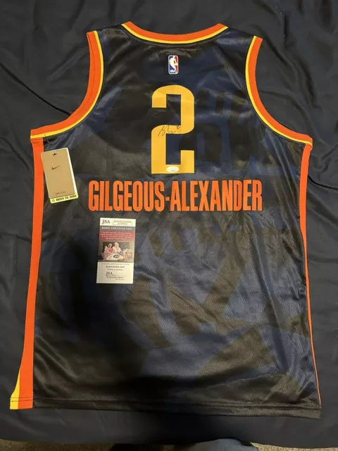Shai Gilgeous-Alexander Okc Thunder Signed Jersey City Edition Jsa Coa