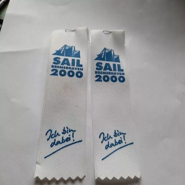 Bremerhaven SAIL 2000 Abzeichen Stoff/Kunstfaser 2 Stück stampsdealer