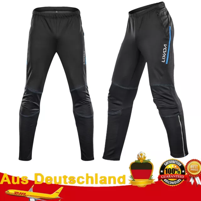 Fahrradhose Radhose Funktionshose Laufhose Lang winddicht atmungsaktiv Herren