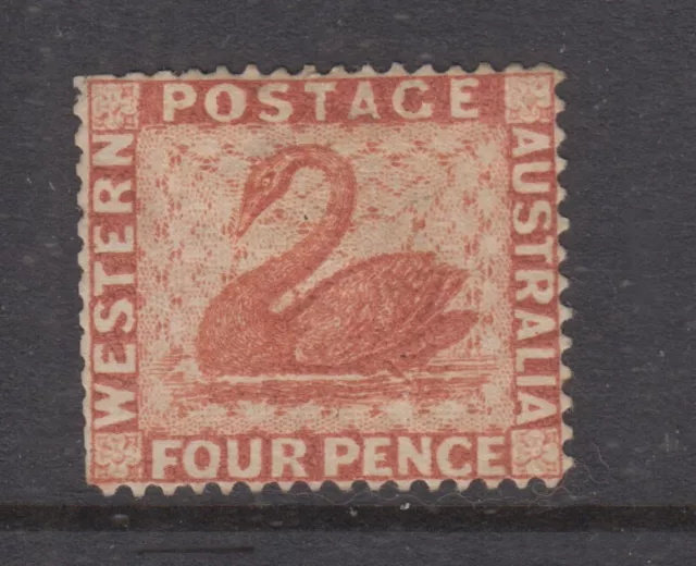 Western Australia 1888 4d Red-brown SWAN -Wmk ♚/CA-p14-SG105 Cat £90 HM