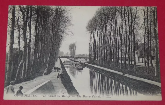 Cpa Carte Postale France Cher 18 Bourges Canal Du Berry