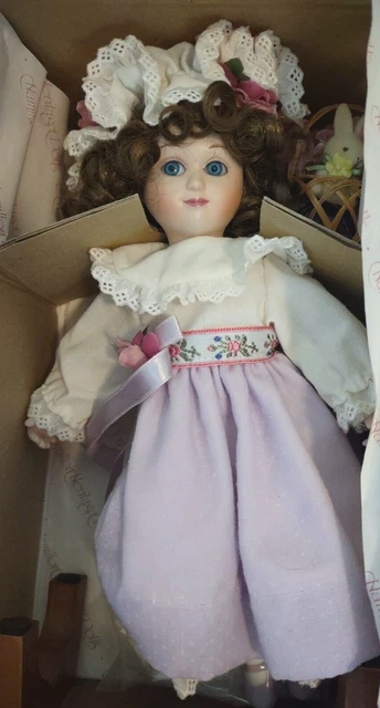 Heritage Dolls Hamilton Collection April 9" Porcelain Doll NIB