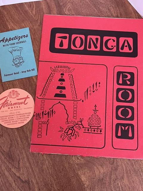 Fairmont Hotel 50s TONGA ROOM MENU W 2 EXTRAS! Nob Hill San Fran Ca Tiki Rare! Fairmont Hotel 50s TONGA ROOM MENU W 2 EXTRAS! Nob Hill San Fran Ca Tiki Rare!