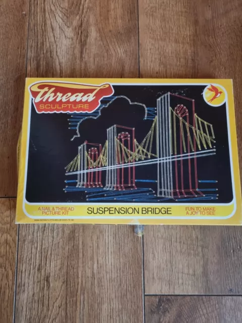 Vintage Thread Art Sculpture Suspension Bridge 1990 Never Used