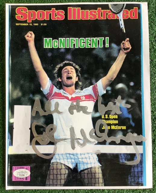 JOHN McENROE JSA Auto 1980 SPORTS ILLUSTRATED Photo Copy Autograph TT15789