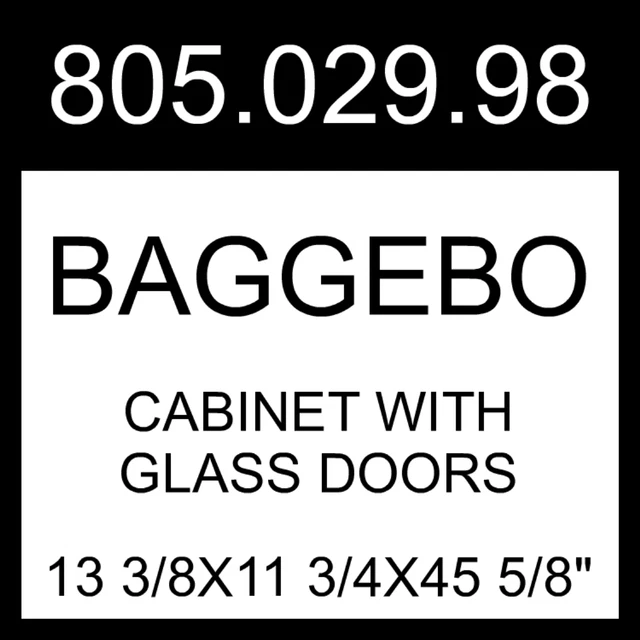 IKEA BAGGEBO Cabinet With Glass Doors  805.029.98