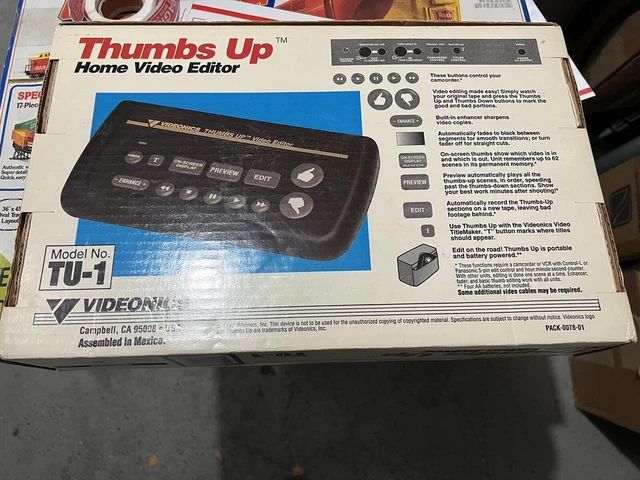 1992 Videonics TU-1 Thumbs Up Home Video Editor