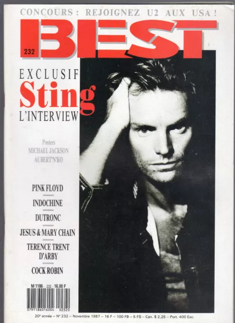 BEST N°232 STING Jacques Dutronc Michael Jackson Indochine Jesus & Mary Chain