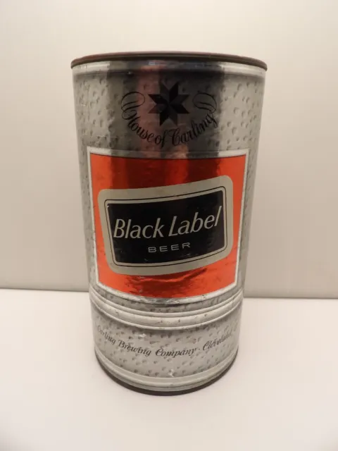 Black Label Cardboard Display Pull Tab Empty Beer Can Carling Cleveland Ohio