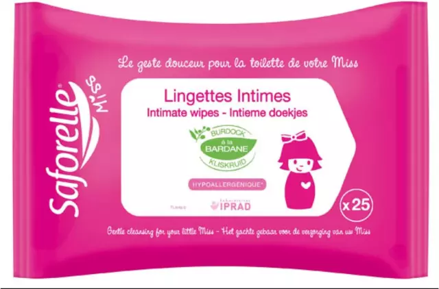 Saforelle Miss 25 Lingettes Intimes 2