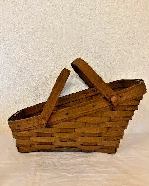 Longaberger Vintage Slanted Vegetable Basket RARE 1983 Excellent Condition