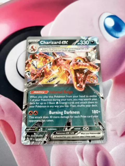 Pokémon TCG Charizard ex Sv03: Obsidian Flames 125/197 Holo Double Rare