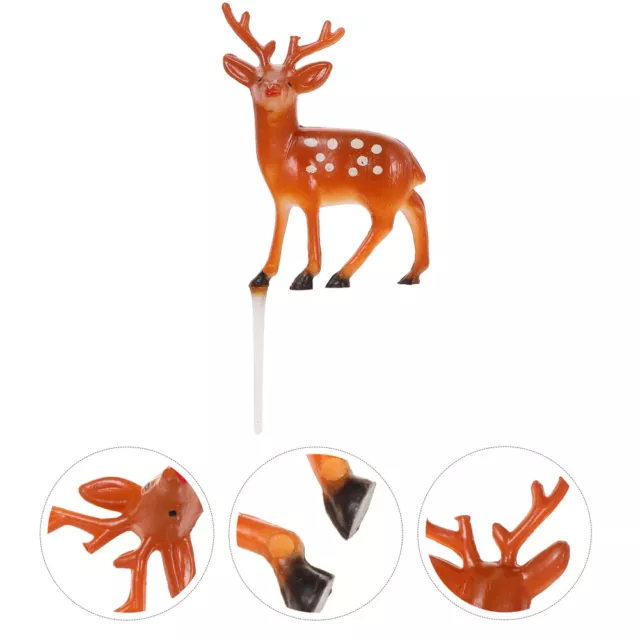 plastic christmas cake toppers Deer Fruit Pick Christmas Cake Picks