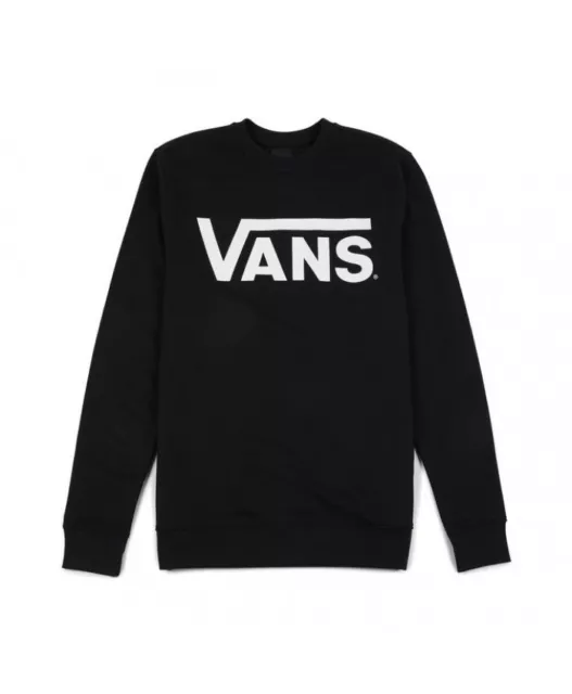 Felpa Uomo Donna girocollo maglia nera logo vans unisex