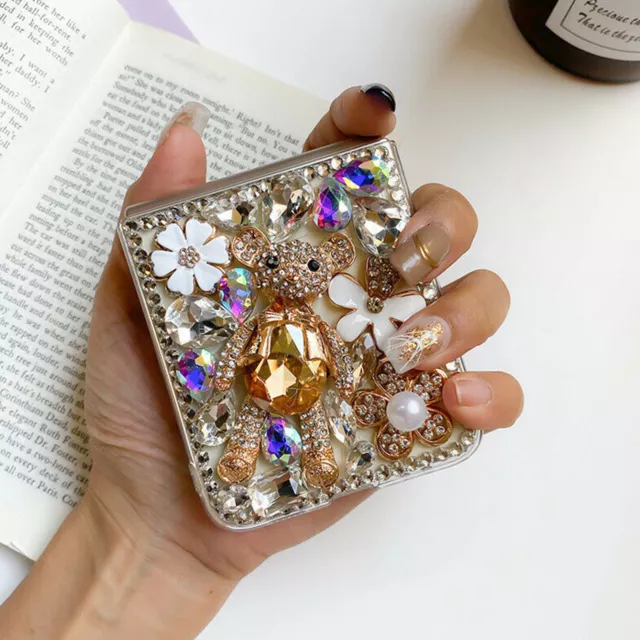 Coque en cristal de diamant Bling coque pour téléphone Samsung Galaxy Z Flip 3 4