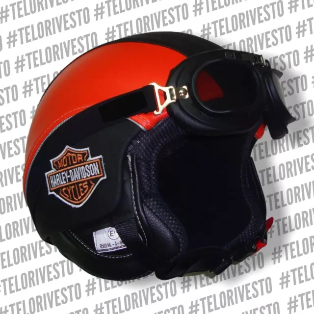 CASCO HARLEY DAVIDSON vintage personalizzato vespa custom in pelle  sintetica EUR 127,10 - PicClick IT