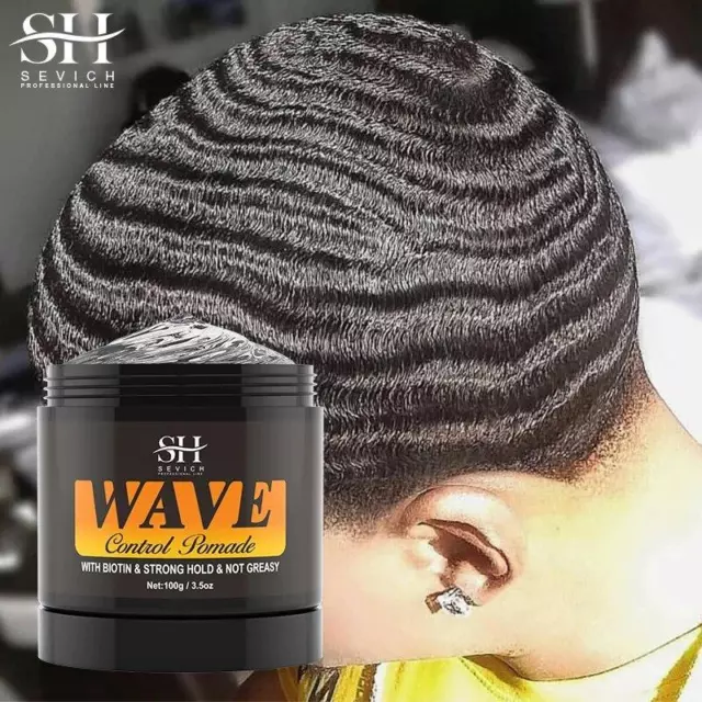 2024 Natural Wave Control Pomade Strong Hold Control 360 Waves for Black Men