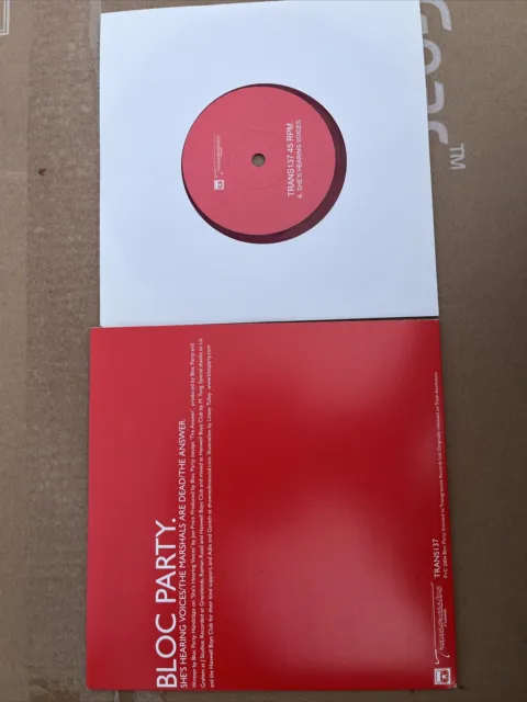 Bloc Party - She’s Hearing Voices - Ltd Red RSD 7” Single - TRANS137 - 2012 -500