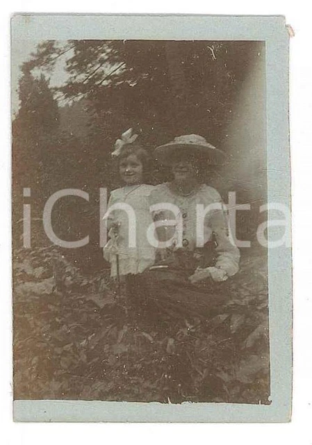 1919 DUSZNIKI-ZDROJ / BAD REINERZ (PL) Madre e figlia nel bosco *Foto 4x6 cm