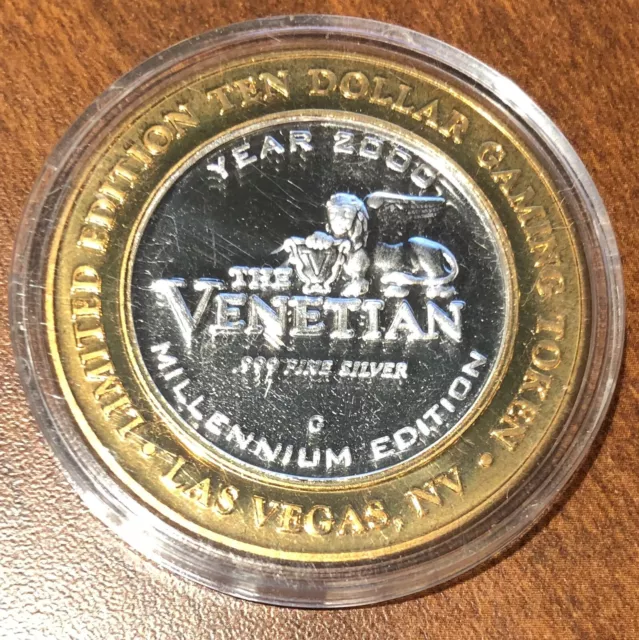 Las Vegas Gaming token from the Venetian Resort.   .999 pure silver