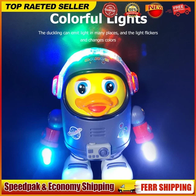 Electric Noisy Duck Toys Movable with Music Light Plastic for Kids Holiday Gifts