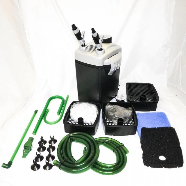 HIDOM EXTERNAL AQUARIUM Filter Fish Tank Canister With Media Tropical