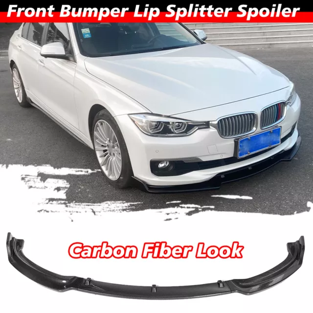 Pour BMW 3er F30 F35 2016-2019 Spoiler Avant Lèvre Pare-Chocs Carbone Style